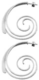 Silver earings   Spiral